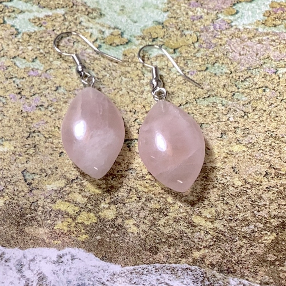 Sterling Silver Rose Quartz Earrings